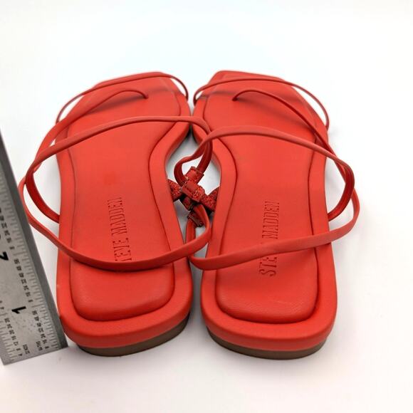 Steve Madden Lynley Women's Slingback Sandals Square Toe Red Size US6M - Picture 4 of 12